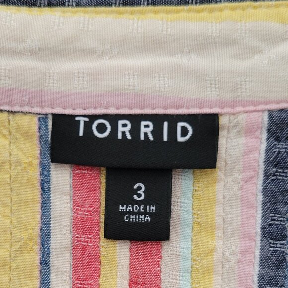 Torrid Bundle of 2 Flowy Boho Rayon Popover Peasant Tunic Tops Size 3X - Picture 9 of 16